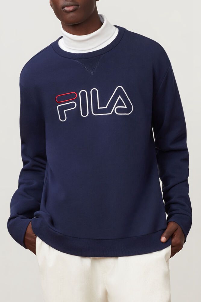 Fila Sweatshirt Herre Mørkeblå Basil EUY-850973